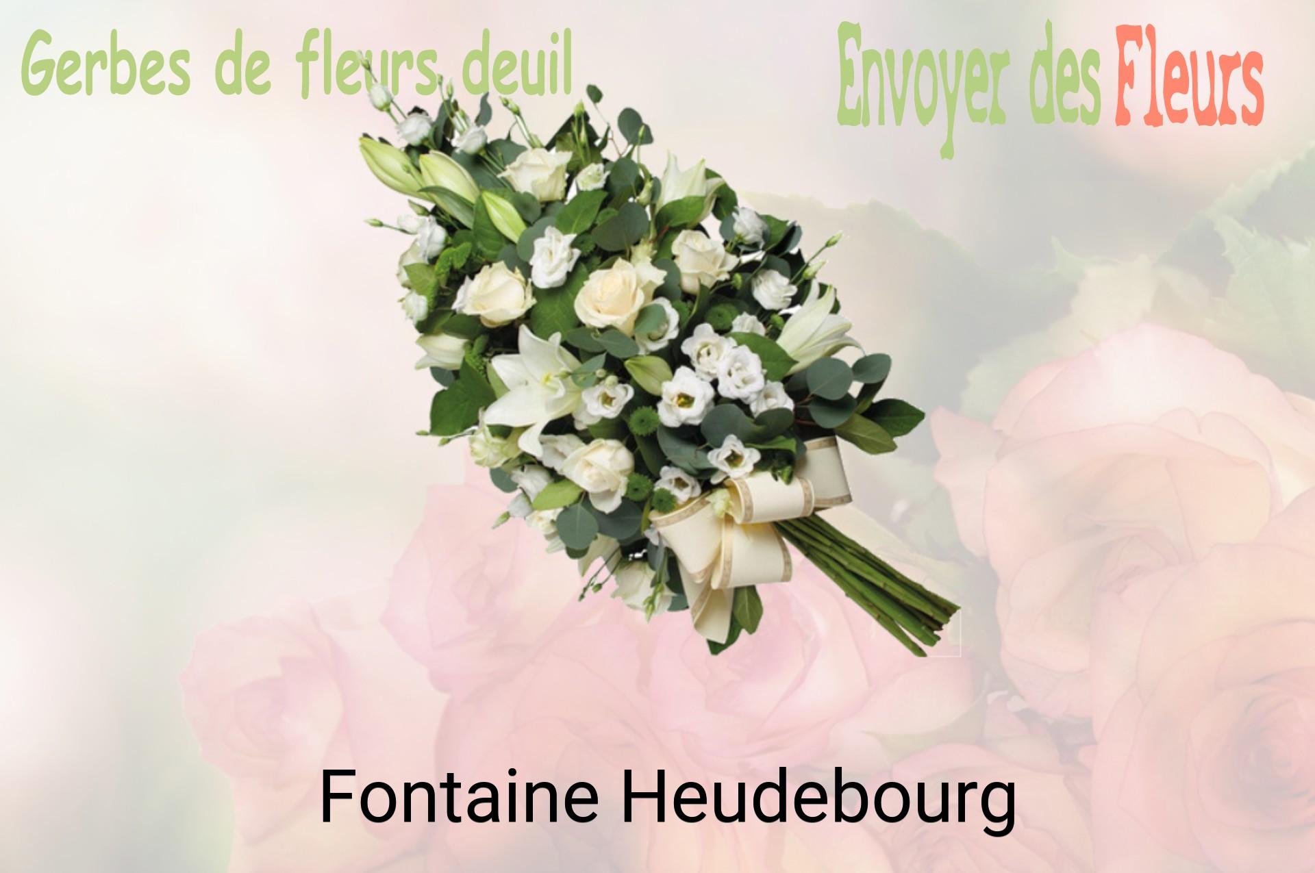 Gerbe de fleurs de deuil livrée à Fontaine-Heudebourg